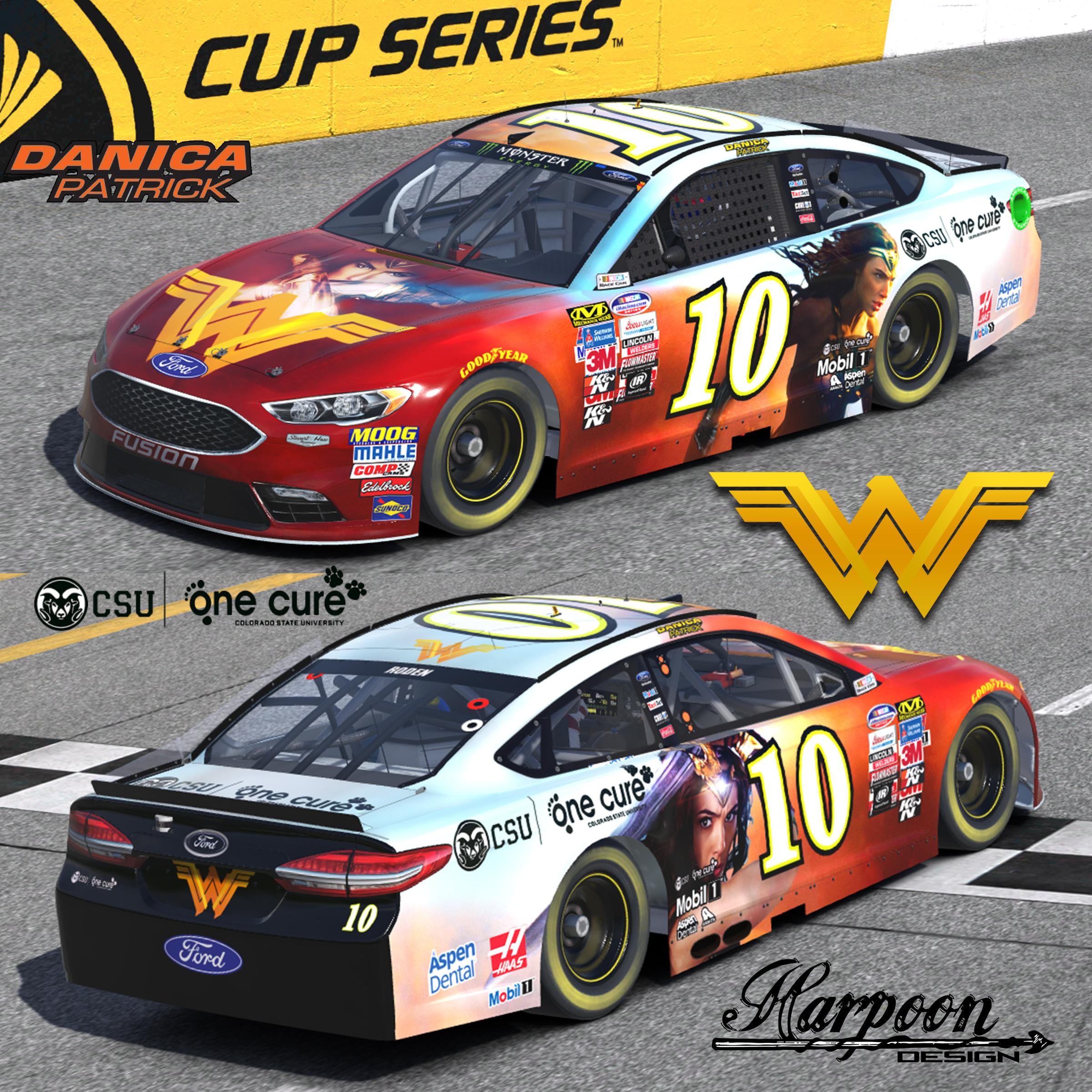 Preview of 2017 Danica Patrick Wonder Woman Ford Fusion by Brantley Roden