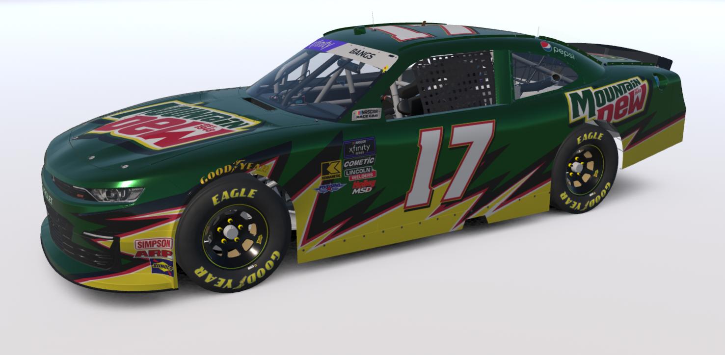 Preview of Mountain Dew XFinity Chevrolet Camaro (Custom Number) by Will Bangs