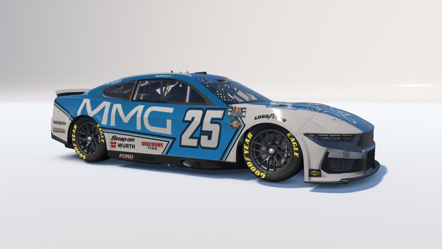 Preview of 2025 Edward Bellaire #25 Detroit Lions / MMG Ford Mustang Dark Horse by Tyler Humphrey