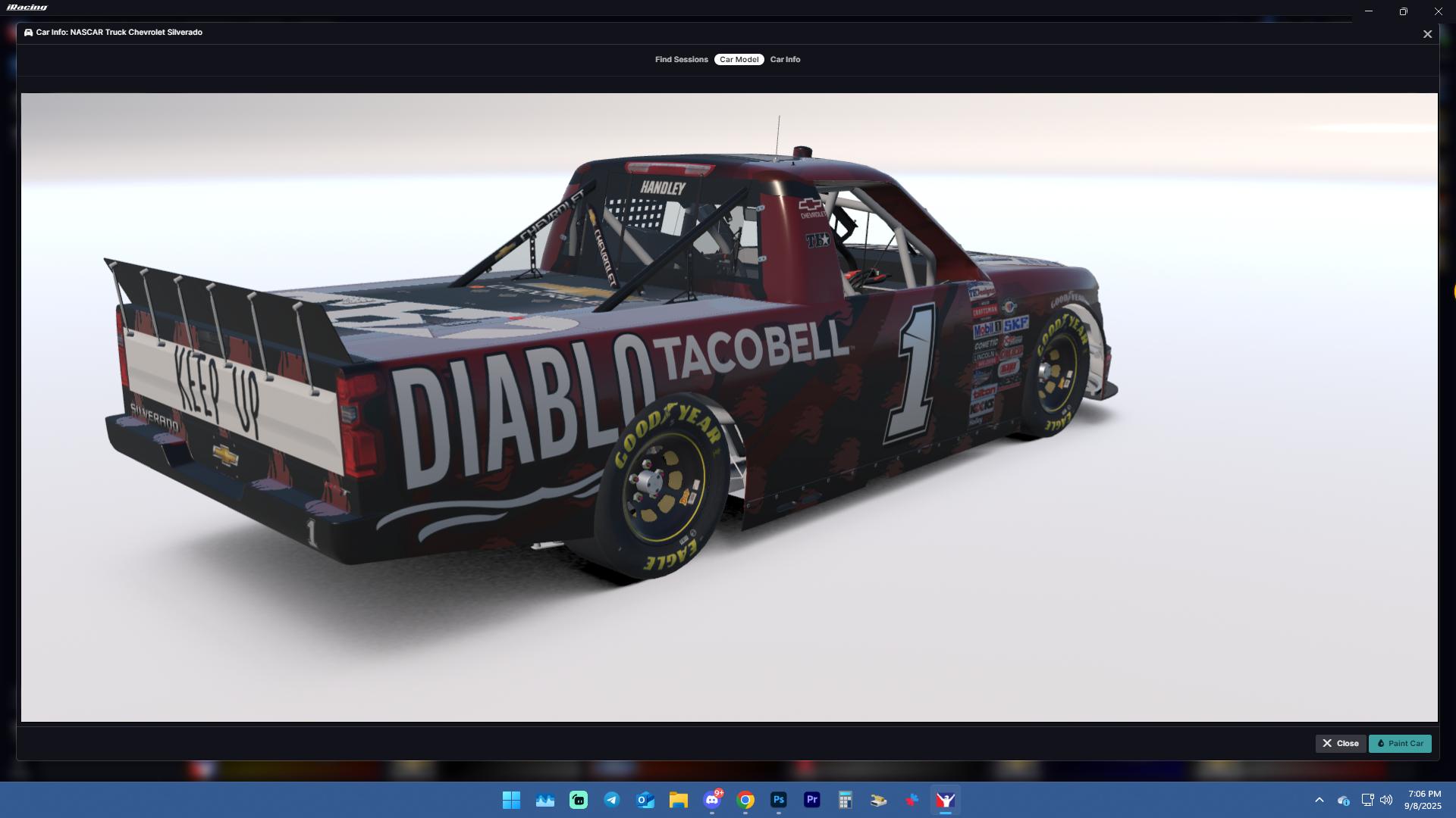 Preview of #1 - Wyatt Youngblood - Taco Bell / Diablo Hot Sauce - 2025 GATCOTruck Series by Teejay Handley