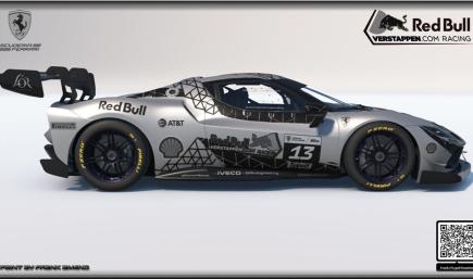 Black and White Verstappen Com Racing  Ferrari 296 Challenge