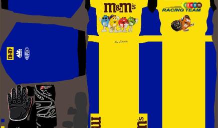 2001 Ken Schrader M&Ms Race Suit Blue