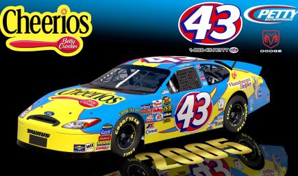 (SS) 2005 #43 Jeff Green Cheerios Betty Crocker (Ford) Sim Stamped Number