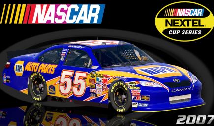 #55 Michael Waltrip 2007 NAPA Toyota Camry COT Sim Stamped Number