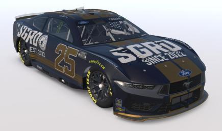 SGRD Blue and Gold Ford Mustang (Sim Stamped)