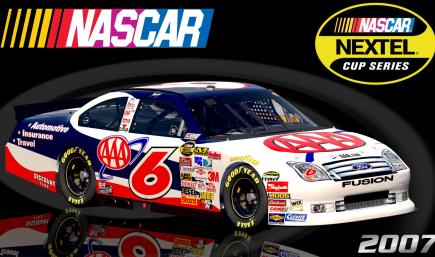 #6 David Ragan 2007 AAA Ford Fusion COT Sim Stamped Number