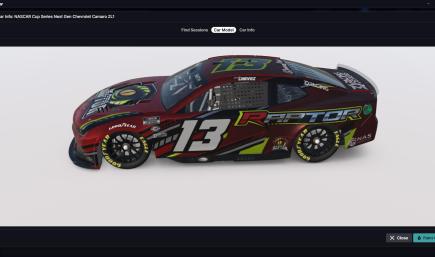 Frank Chavez #13 Raptor NextGen Camaro - Secondary Variant