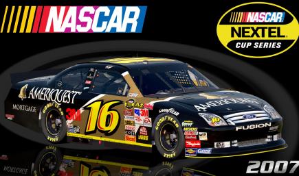 #16 Greg Biffle 2007 Ameriquest Ford Fusion COT Sim Stamped Number
