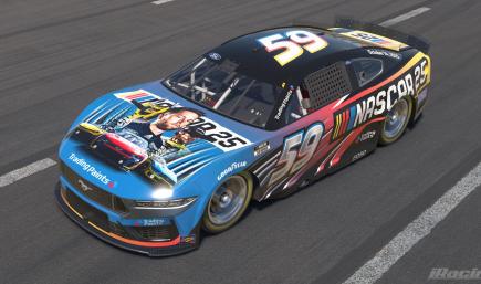 NASCAR 25 Ford Mustang Sim-stamped