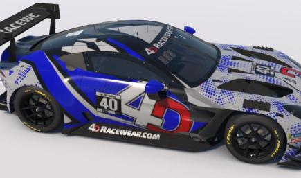 4D Astin Martin GT3 Royal Blue Dots