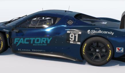 Blue Steel Ferrari Factory Sim Racing