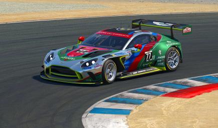 Ecurie Aston Martin Vantage GT3 Evo Mike new Oct25 with yellow parts