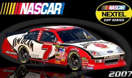 #7 Robby Gordon 2007 Jim Beam Ford Fusion COT Sim Stamped Number
