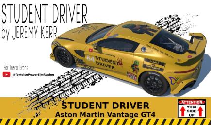 Student Driver - Custom Livery for Trevor Evans - Aston Martin GT4
