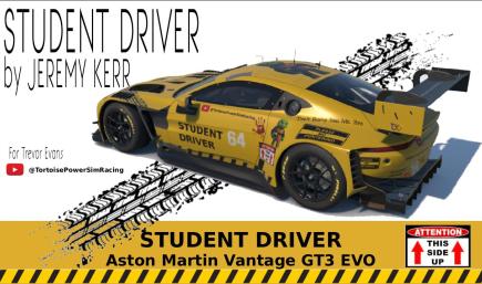 Student Driver - Custom Livery for Trevor Evans - Aston Martin GT3