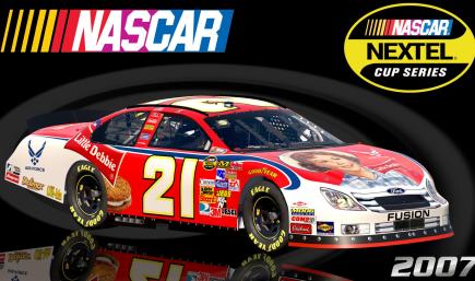 #21 Ken Schrader 2007 Little Debbie Ford Fusion Sim Stamped Number