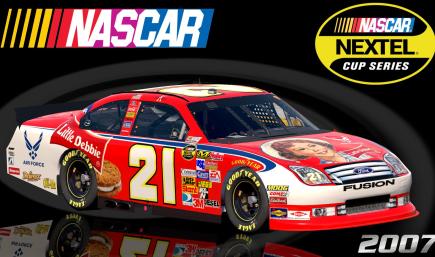 #21 Ken Schrader 2007 Little Debbie Ford Fusion COT Sim Stamped Number