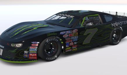Monster Energy Dodge Challenger Super Late Model (Custom Number)
