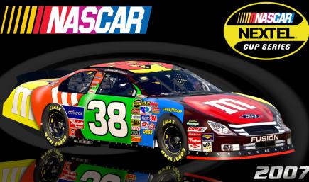 #38 David Gilliland 2007 M&Ms Ford Fusion Sim Stamped Number