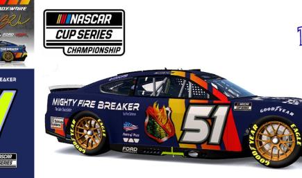  2025 RWR # 51 Cody Ware / Mighty Fire Breaker Ford Mustang Dark Horse at Phoenix Raceway Nascar Championship. 