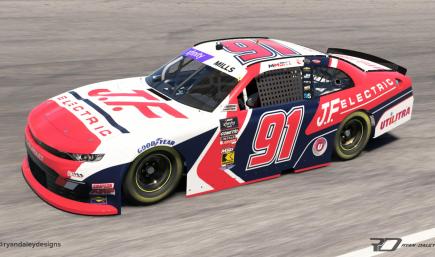 Official 2025 #91 Matt Mills J.F. Electric No Numbers