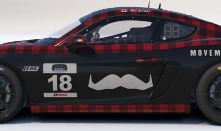 Movember.com Porsche 718 GT4 - Matt DeRocco