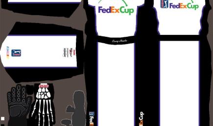 2006 Denny Hamlin FedEx Cup Simpson Suit With Skull Hand Gloves And Shoes