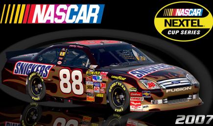 88 Ricky Rudd 2007 Snickers Ford Fusion COT Sim Stamped Number by