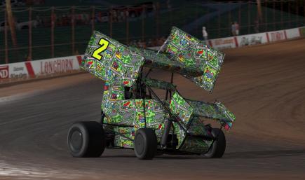 Car City Rug - Dirt Micro Sprint Car - Winged 