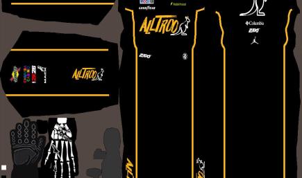 2025 Bubba Wallace ALLTROO Jordon Brand and Alpinestar Gloves and Shoes