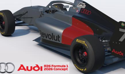 Audi R26 F1 Concept for the 2026 Formula 1 season - with Sponsors