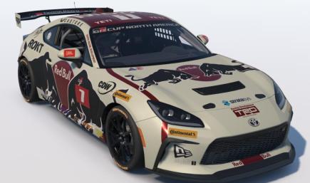 Cream/Wine Red Bull/Mobil 1 Fantasy Toyota GR86