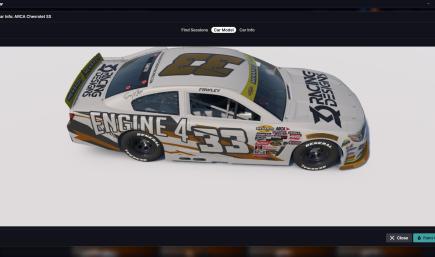 Hunter Fawley #33 Engine 4 Coffee Company ARCA Chevy