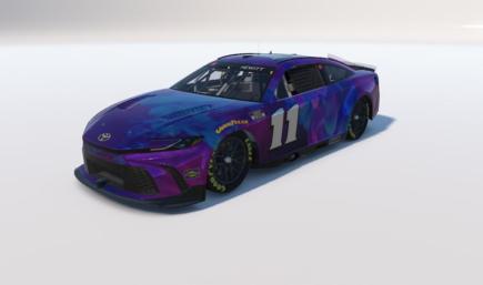 Purple pink and blue Toyota Camry