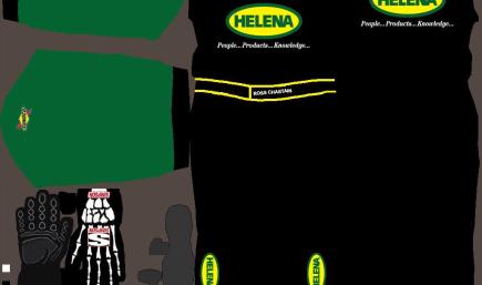 2014 Ross Chastain Helena Simpson Suit With Skull Hand Gloves And Simpson Shoes