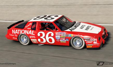 1987 #36 H.B. Bailey Almeda Auto Parts Pontiac With Numbers