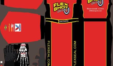 2015 Ross Chastain Flex Shot Simpson Suit With Skull Hand Gloves And Simpson Shoes