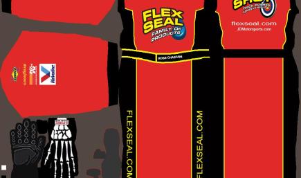 2016 Ross Chastain Flex Seal Simpson Suit With Skull Hand Gloves And G Force Shoes