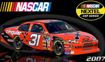 #31 Jeff Burton 2007 Cingular Impala SS COT Sim Stamped Number