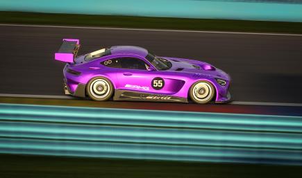 Phantom Purple Mercedes AMG GT3