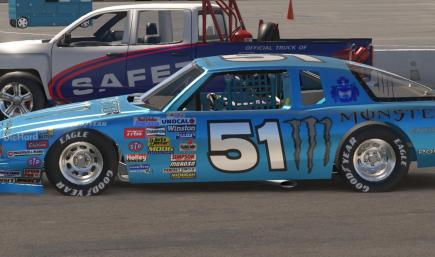 Monster Energy Blue Hawaiian 1987 Pontiac Grand Prix