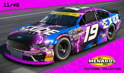 #19 Exide Batteries Fictional ARCA Mustang