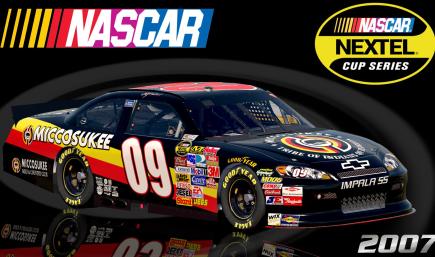 #09 Sterling Marlin 2007 Miccosukee Impala SS COT Sim Stamped Number