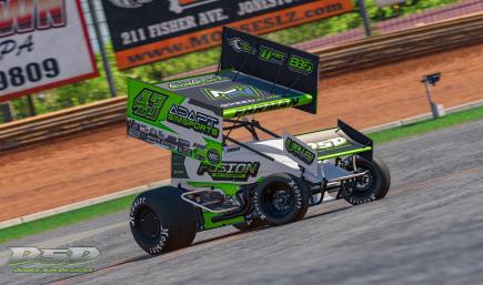 Grady Ehrman Winged Sprint Car GreenGrey