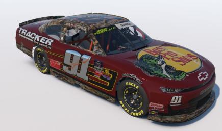 Xfinity ChopShop Bass Pro Shop Burgandy Car