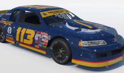 Bill Elliott Mac Tonight Thunderbird Sim Stamped