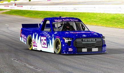 #25 Dylan Coutu Designs Christmas Themed NASCAR Toyota Truck