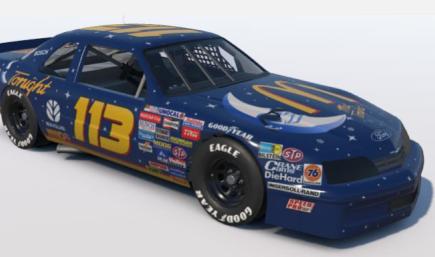 Bill Elliott Mac Tonight Thunderbird - Sim Stamped
