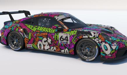 Porsche 992.2 Cup md30 nube nombres negro