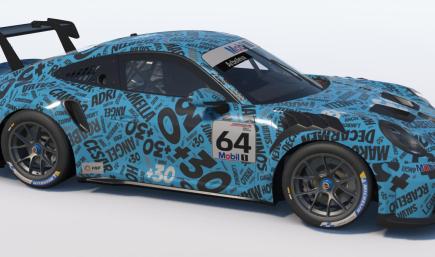 Porsche 992.2 Cup md30 nube nombres azul